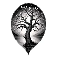 willow tree tattoo design idea