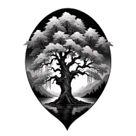 willow tree tattoo design idea