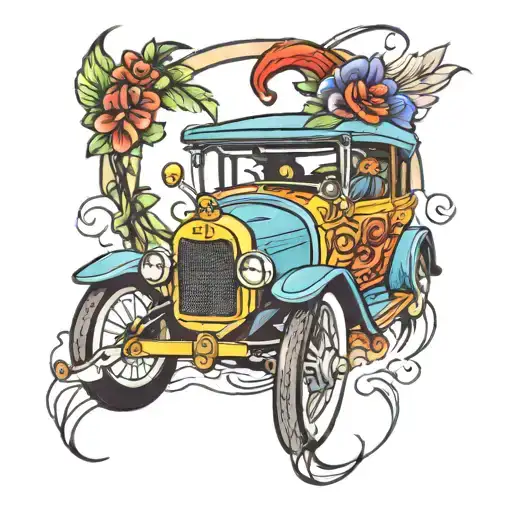 car painter tattoo design idea