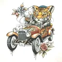 car painter tattoo design idea