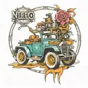 car painter tattoo design idea