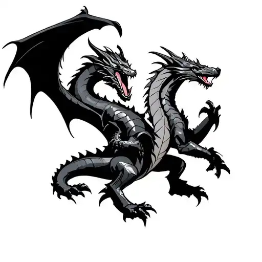 Knight Fighting Dragon tattoo design idea