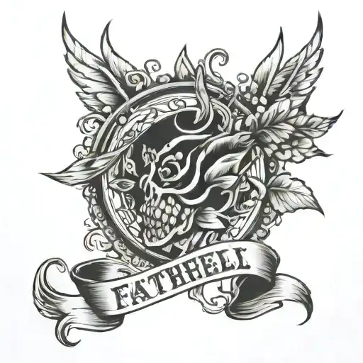 faithful forever tattoo design idea