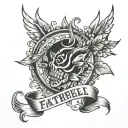 faithful forever tattoo design idea