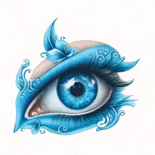 Romanian Gypsy eye tattoo design idea