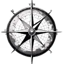 Globe Compass tattoo design idea