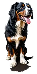dog bernese mountain dog tattoo design idea