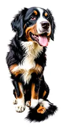 dog bernese mountain dog tattoo design idea