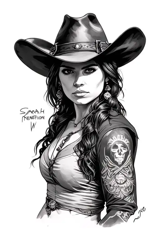 Captain Sarah renae morgan red dead redemption tattoo design idea