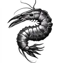 Shrimp tattoo design idea