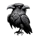 crow looking like imperial eagle emblem from wh40k tattoo design idea