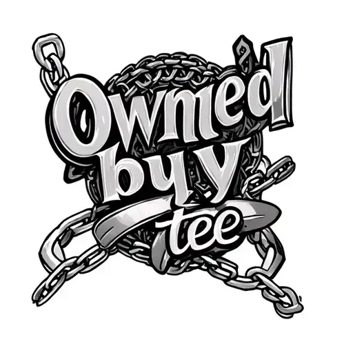 "Owned by tee" chains and infinity symbols incorporated tattoo design idea