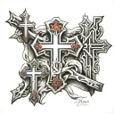 three crosses tattoo design idea