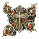three crosses tattoo design idea