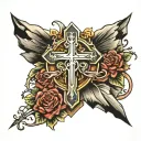 three crosses tattoo design idea