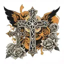three crosses tattoo design idea