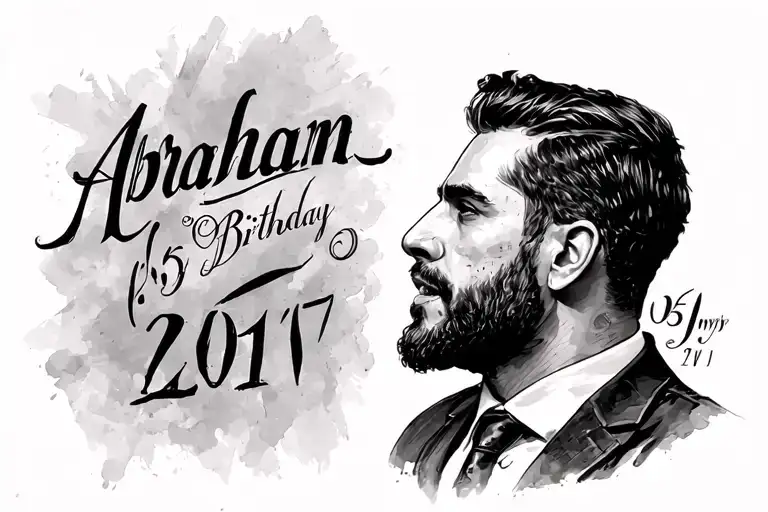 Abraham birthday 05/01/2017 tattoo design idea