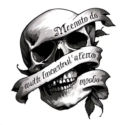 frases "memento mori" tattoo design idea