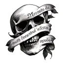 frases "memento mori" tattoo design idea