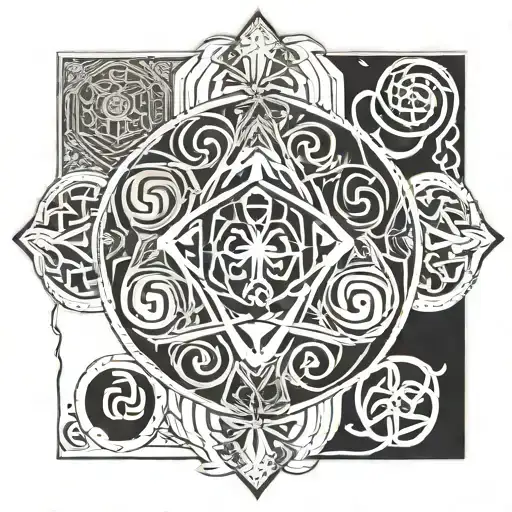 Irish mythology hermetic tattoo design idea