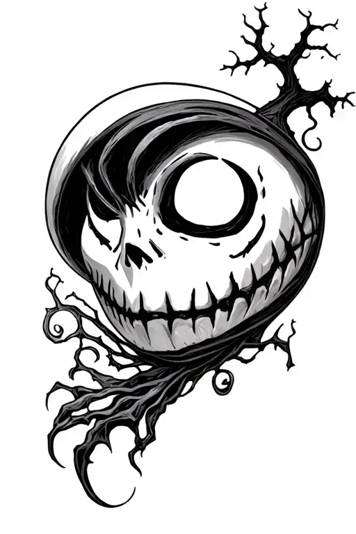 Halloween, nightmare before Christmas tattoo design idea