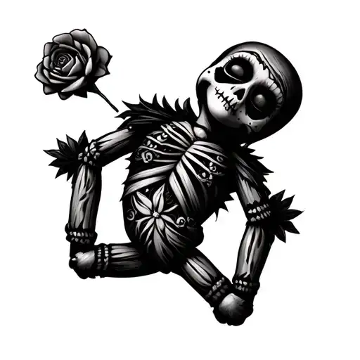 voodoo doll tattoo design idea