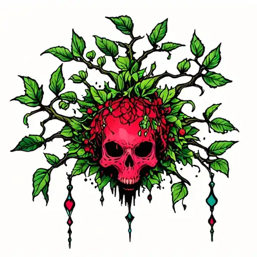 poison tree tattoo design idea