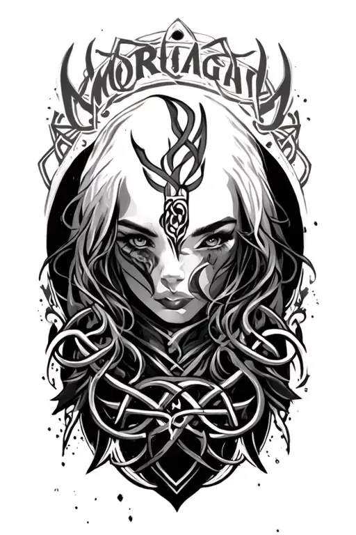 the morrigan hekate celtic tattoo design idea