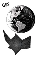 gps coordinates planet earth arrow tattoo design idea