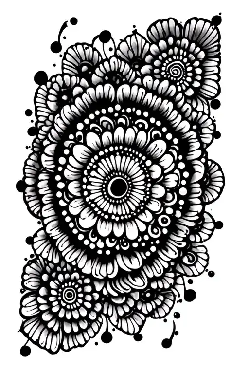 HENNA DESIGN WITH DOTS tattoo design idea