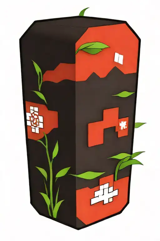 minecraft grass block tattoo design idea