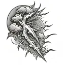 Filler Lightning Bolts tattoo design idea