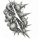 Filler Lightning Bolts tattoo design idea