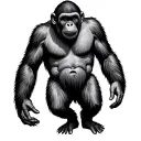 apes standing tattoo design idea