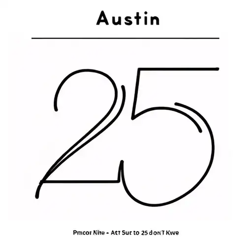 the name Austin with the number 25 tattoo design idea