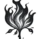 Flame symbolizing warmth tattoo design idea