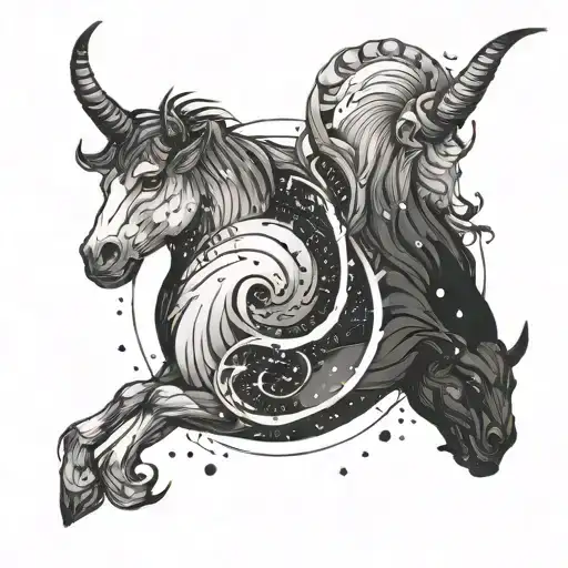 Capricorn,Gemini,Aquarius constellation tattoo design idea
