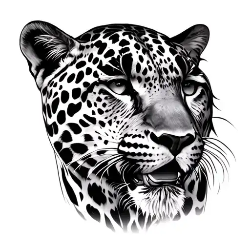 Leopard tattoo design idea