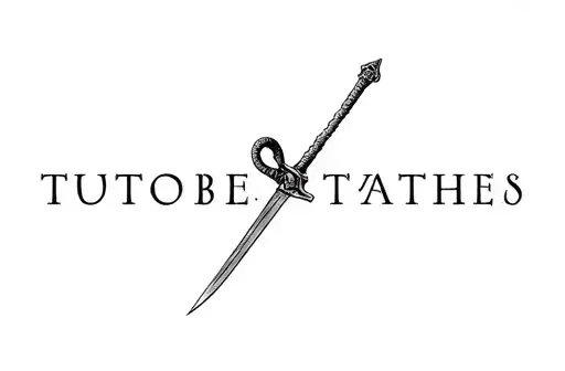 "big horn sheep with sword" tattoo design idea