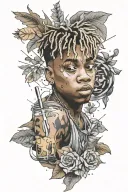 juice wrld tattoo design idea
