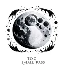 this too shall pass, moon phases tattoo design idea