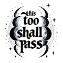 this too shall pass, moon phases tattoo design idea