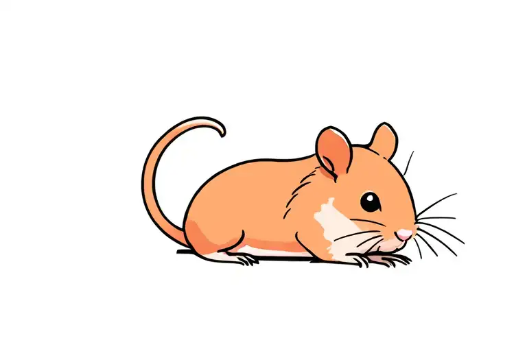 simple chubby russian hamster tattoo design idea
