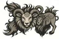 Lamb and Lion tattoo design idea