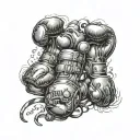 mature, perception, logic, rational, exposure, ambivert , boxing ,gamer tattoo design idea