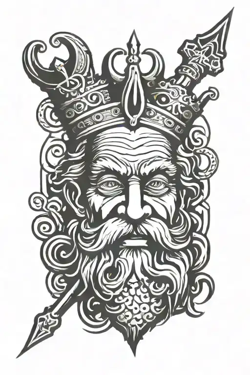 king Neptune, holy cross, 757 area code, gambling themed tattoo, eyeball with tear tattoo design idea