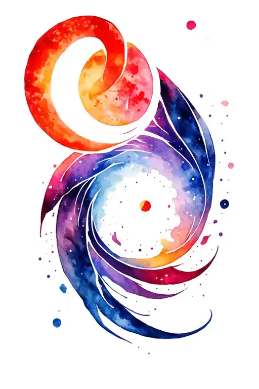 A tattoo of colors which refers to the Aries astrological sign, the Red Planet Mars and the God of War A tattoo design idea