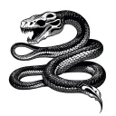 Snake skeleton tattoo design idea