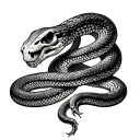 Snake skeleton tattoo design idea