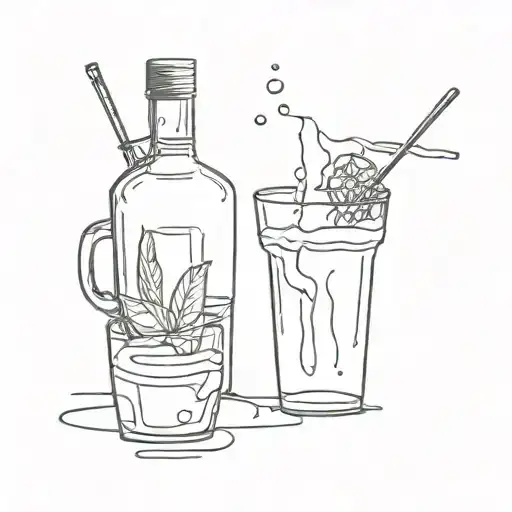 One thing I'v learned being a bartender: As good as it feels to pour everyone's drink, you need to fill your own cup eve tattoo design idea